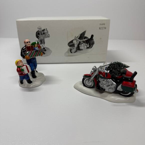 NIB • 1997 Department 56 Harley Davidson Snow Village - Picture 10 of 12